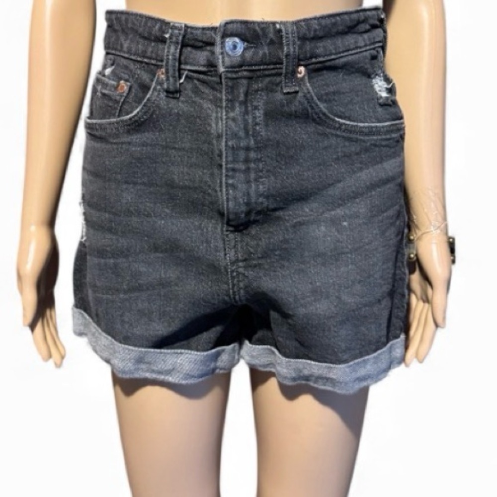 💰BOGO FREE & denim Factory Distressed Ultra High Waist Mom Shorts